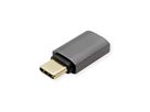 ROLINE USB4 Gen 3x2 Adapter Typ C ST/BU, Aluminium, gerade, silberfarben