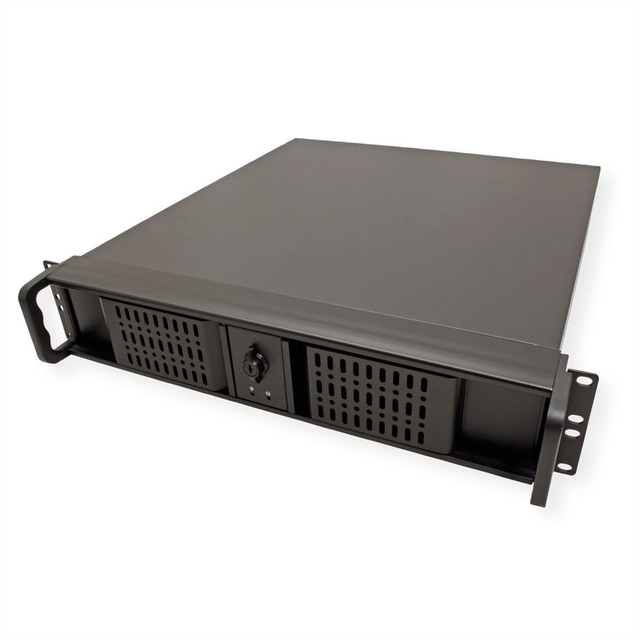 19" Servergehäuse 2U-2098-SK, 2HE, kurz, schwarz