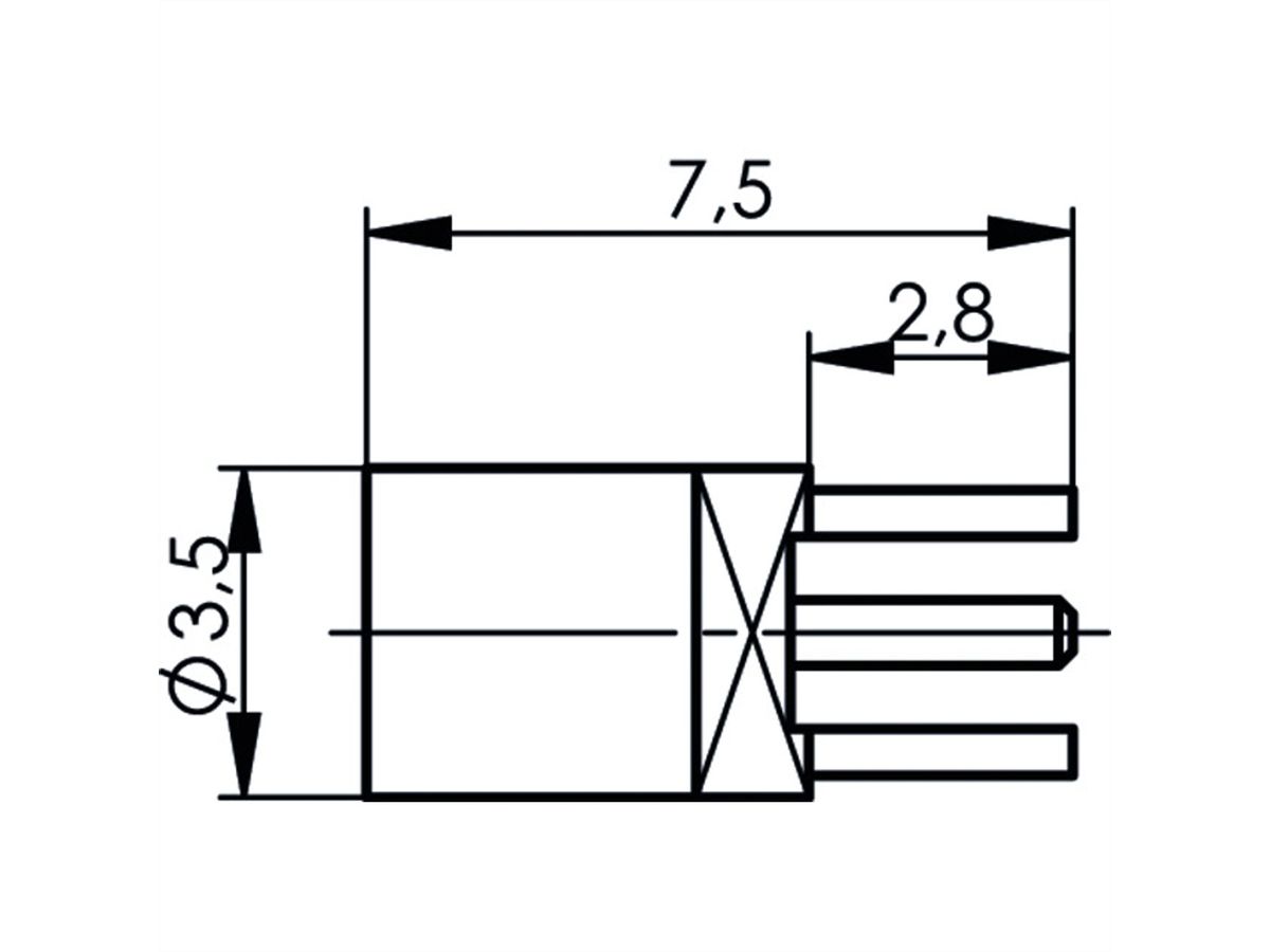 TELEGÄRTNER MMCX Anbaubuchse 50 Ohm für LTP 604