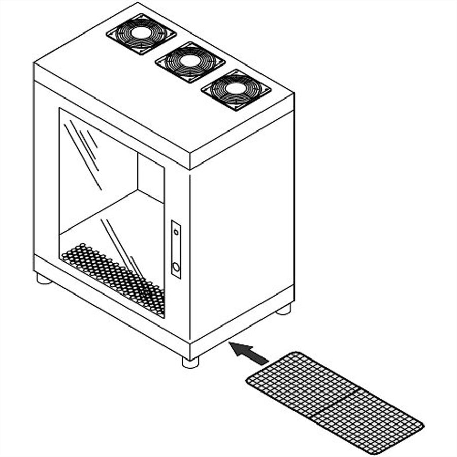 SCHROFF Luftfilter für 19" Wandgehäuse - FILTERHALTER SATZ 300-400T