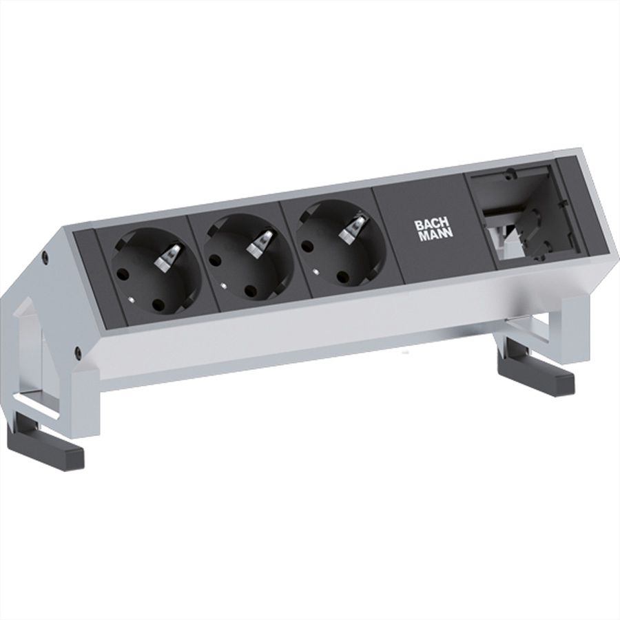 BACHMANN DESK2 3x Schutzkontakt 1x ABD GST18, weiß