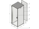 SCHROFF 19"-Schrank, mit Rauchglastür und Rückwand - NOVASTAR 38HE 553B 600T 7021