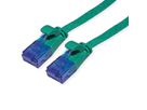 VALUE Patchkabel Kat.6A (Class EA) UTP, extra-flach, grün, 0,5 m