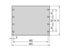 SCHROFF 19"-Blindblende 3 HE AL-eloxiert