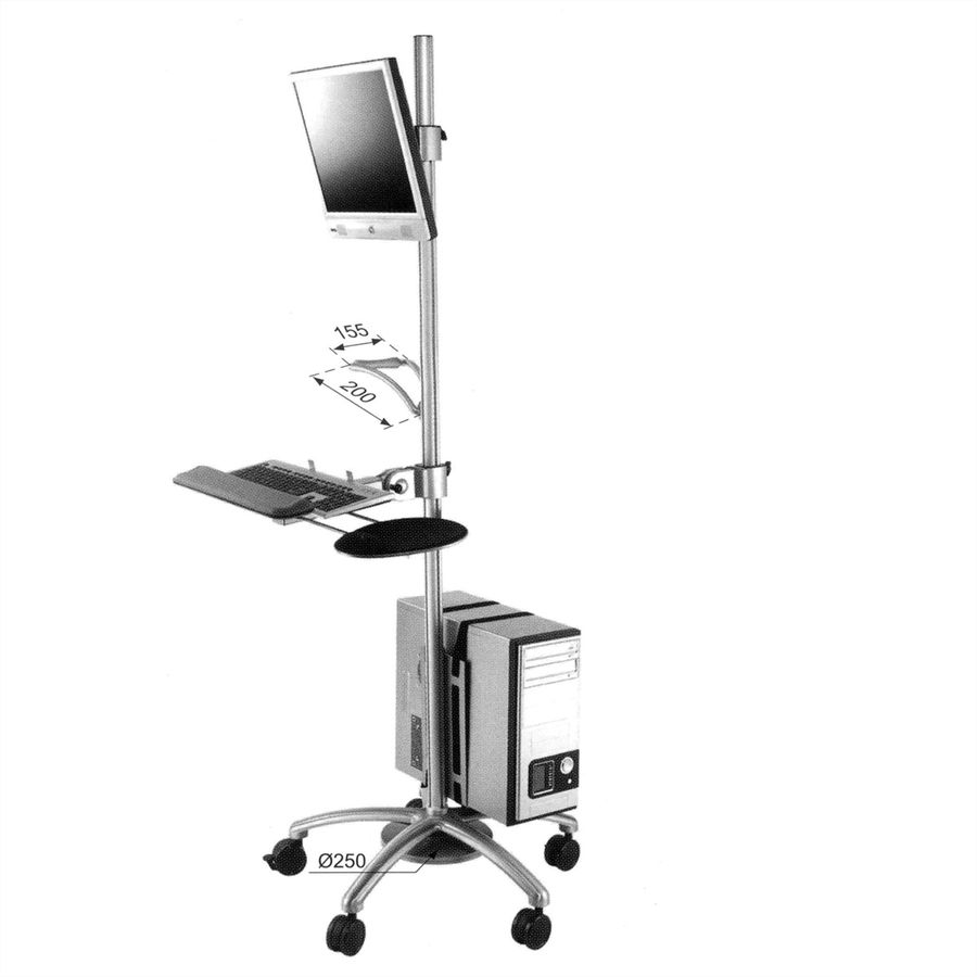 ROLINE PC/LCD-Rollständer, höhenverstellbar, bis 30 kg