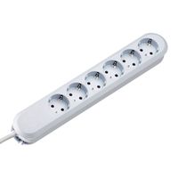 BACHMANN SMART Steckdosenleiste 6x Schutzkontakt, weiß, 1,5 m