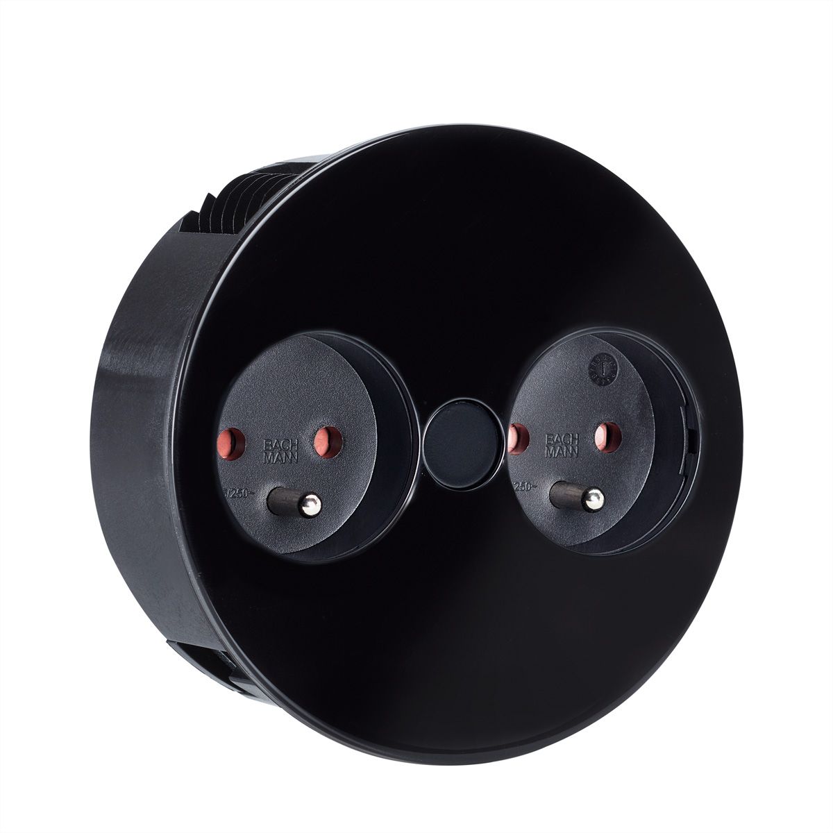 BACHMANN TWIST 2xUTE 2,0m AEH schwarz 30GE seidenmatt, schwarz, 2  