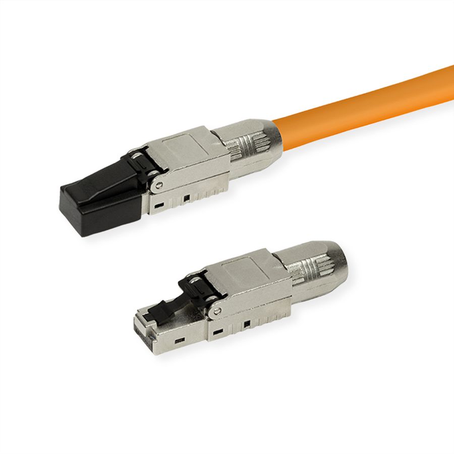 ROLINE feldkonfektionierbarer RJ-45 Stecker Cat.6A (Class EA), STP, silberfarben