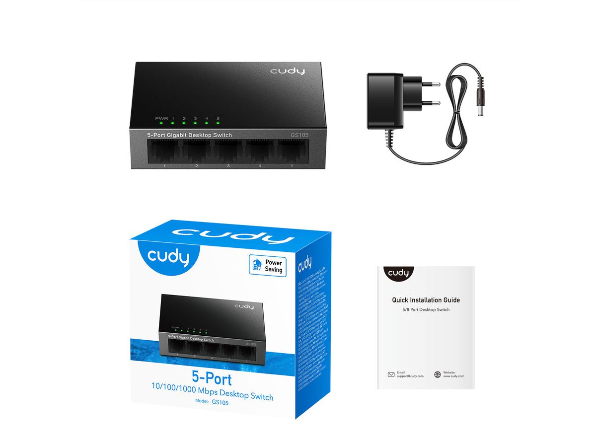 CUDY GS105 5-Port Gigabit Switch