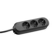BACHMANN SMART Steckdosenleiste 3x Schutzkontakt, schwarz, 3 m
