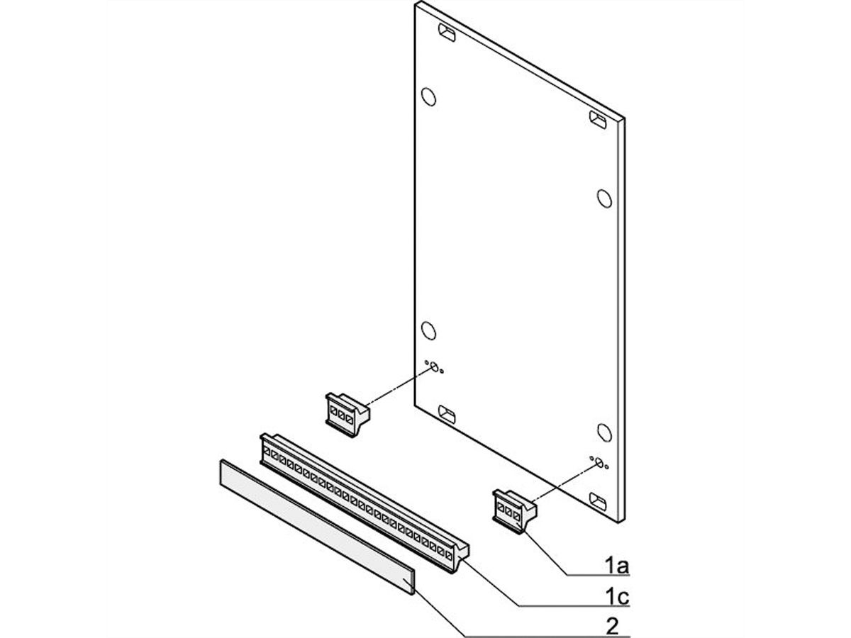 SCHROFF Griff in Trapezform, grau (ohne Aushebefunktion) - KUNSTSTOFFGRIFF 4TE GRAU
