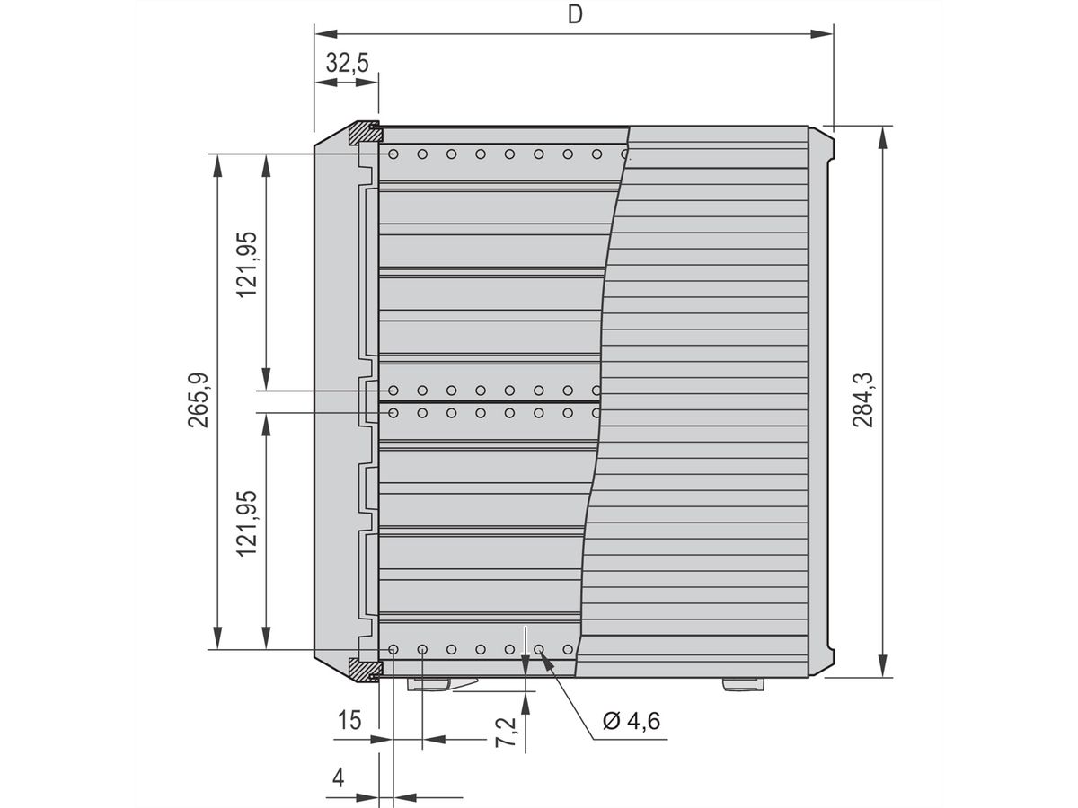 SCHROFF Komplettgehäuse, EMV-geschirmt - PROPAC PRO GEH.6HE 84TE 446T