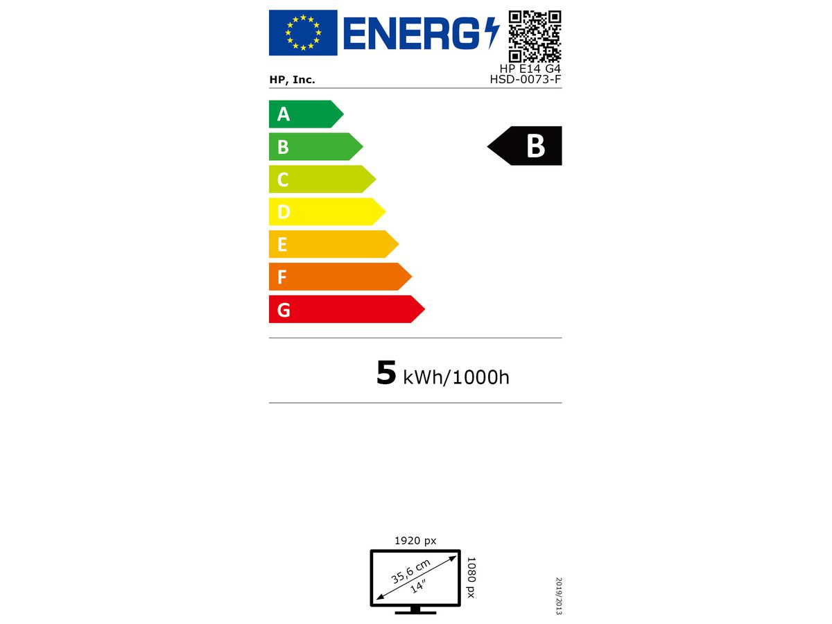 HP E-Series E14 G4 Computerbildschirm 35,6 cm (14") 1920 x 1080 Pixel Full HD LED Weiß