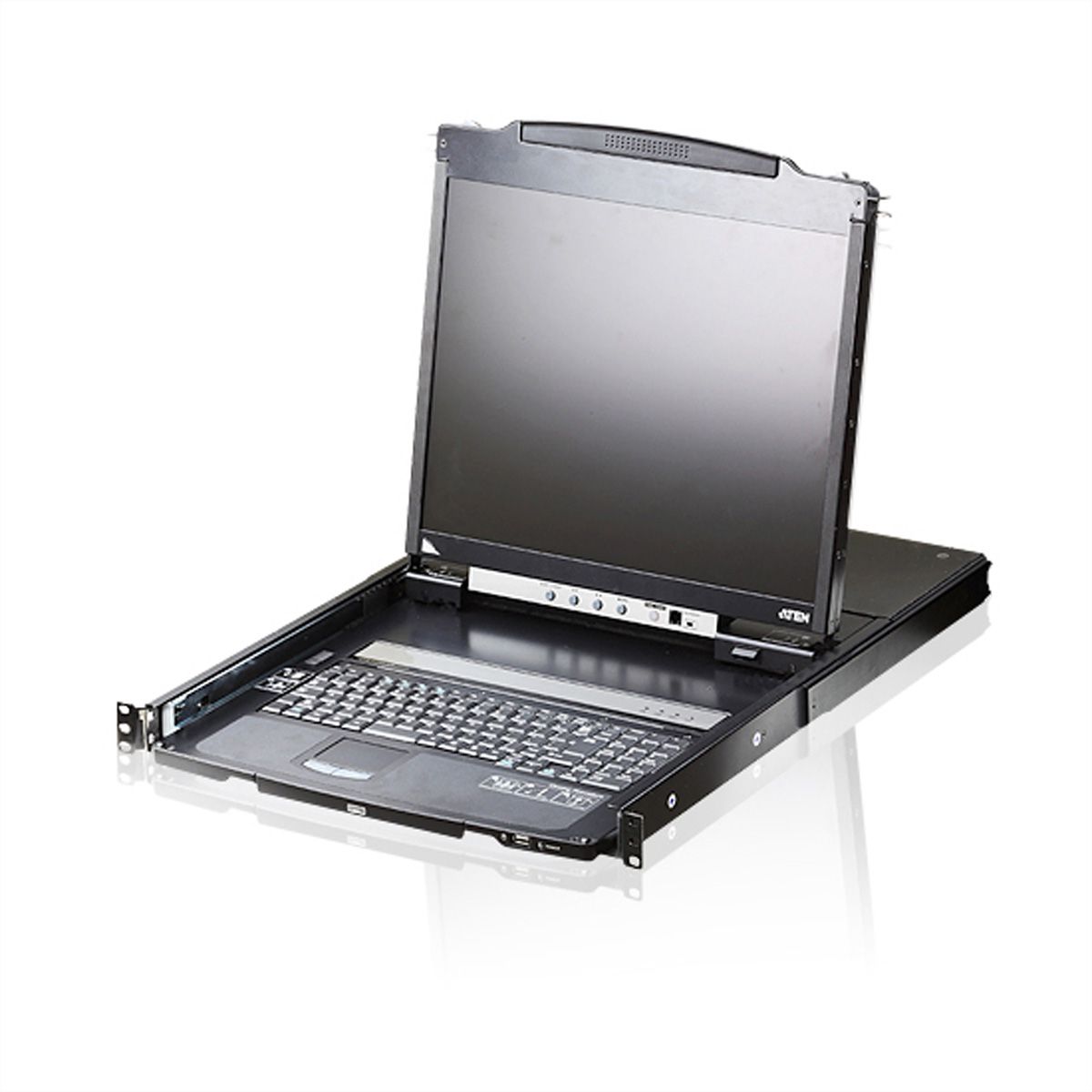 ATEN CL5800N KVM-Konsole, 48cm LCD, VGA, PS/2-USB, Peripheral Port, ES-Layout