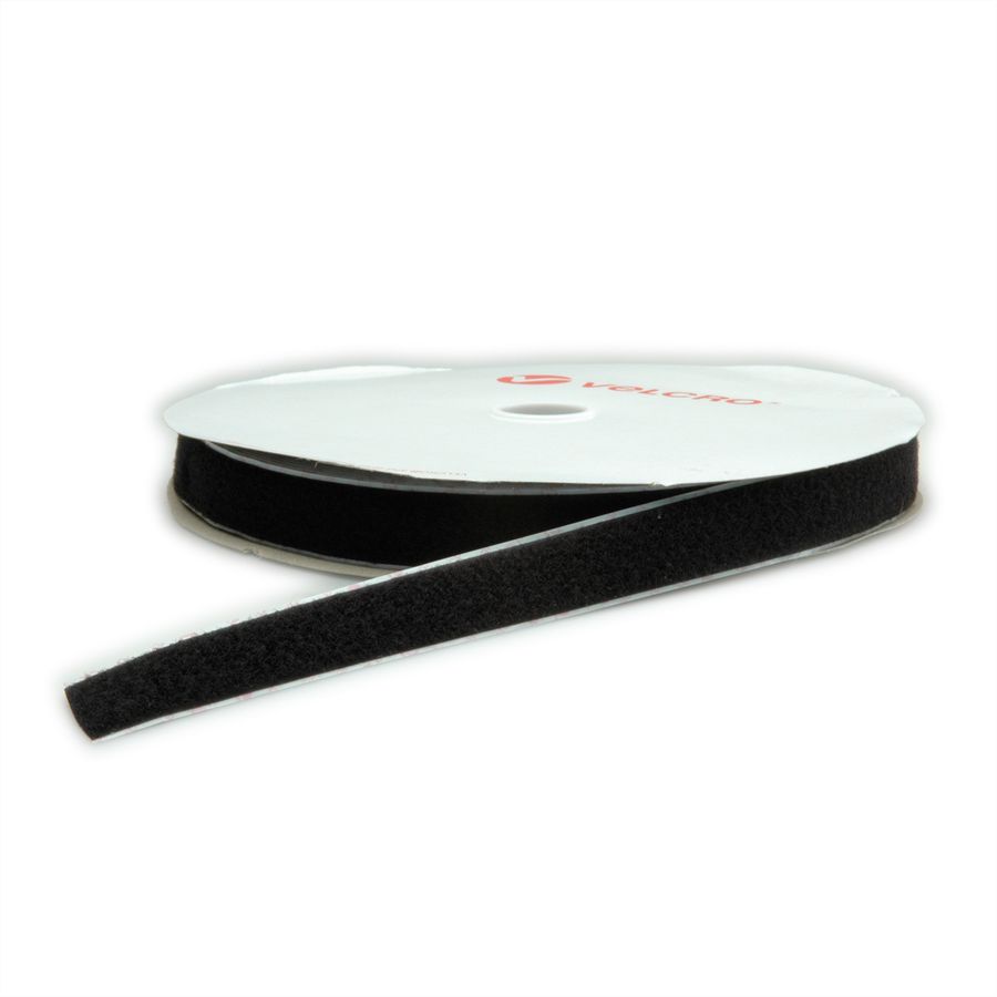 VELCRO® Flauschband L: 25m / B: 25mm, schwarz