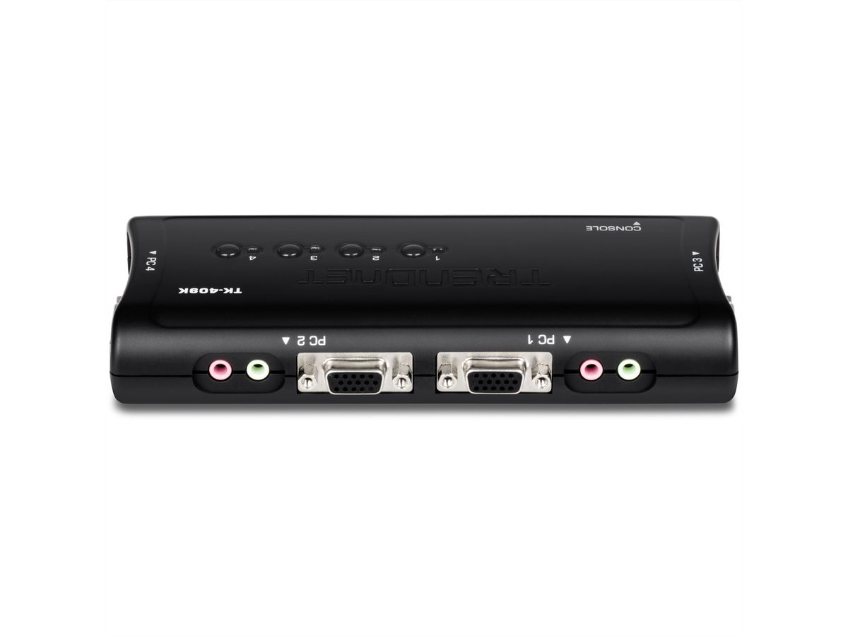 TRENDnet TK-409K KVM Switch 4-Port USB Kit mit Audio