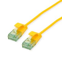 ROLINE RM UTP DataCenter Patchkabel Cat.6A (Class EA), slim, gelb, 0,15 m