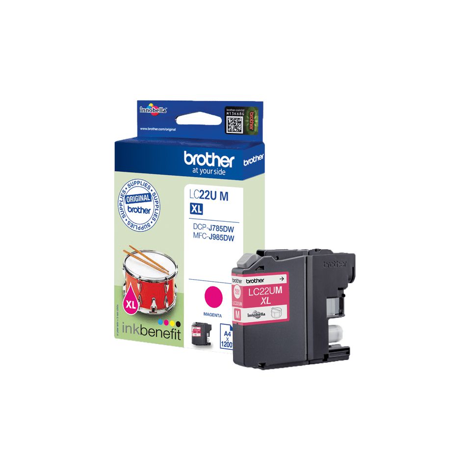 Brother LC22UM - XL - magenta - original - tinteiro - para DCP-J785DW, DCP-J785DWXL, MFC-J985DW, INKvestment Work Smart MFC-J985DW Druckerpatrone