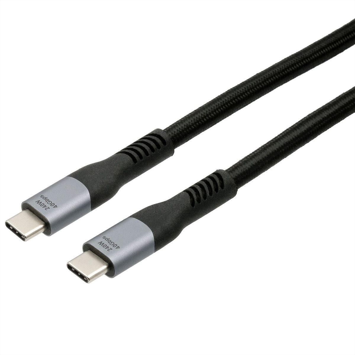 EXSYS EX-K1598-1.0 USB4 Kabel USB-C Stecker, 8K UHD-2, 40Gbit/s, 5A, 240W, schwarz, 1 m