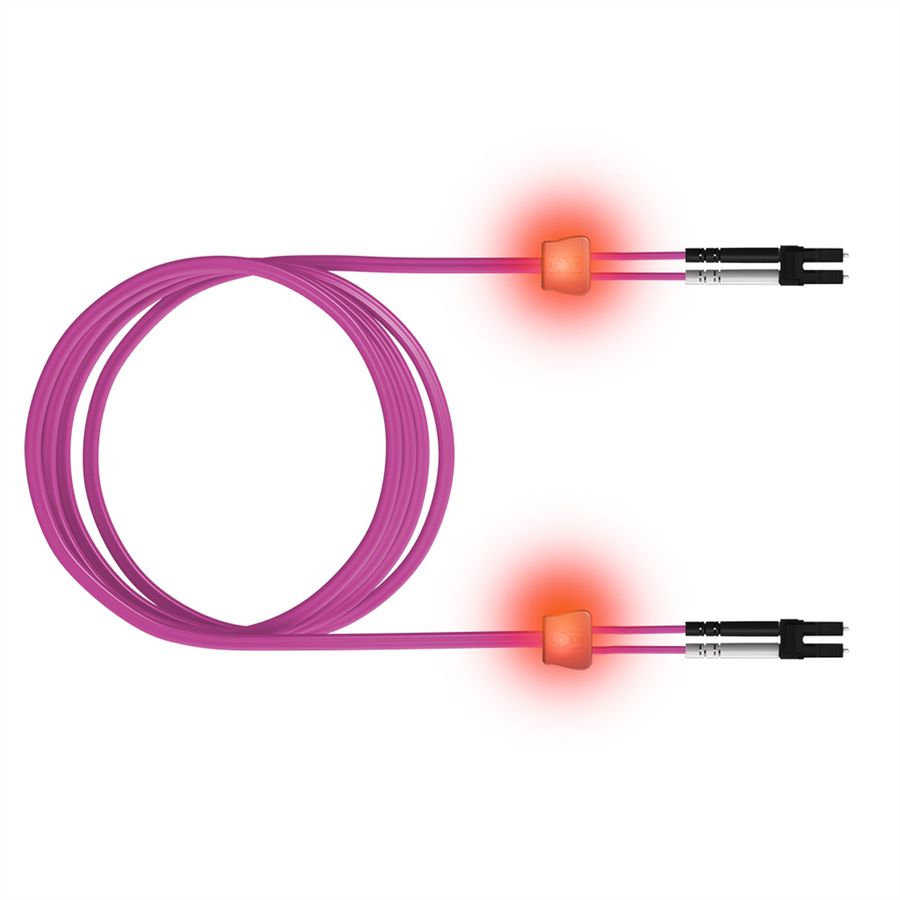 EasyLan LWL-LED-Patchkabel duplex 50/125µm OM4, LC/LC, violett, 3 m