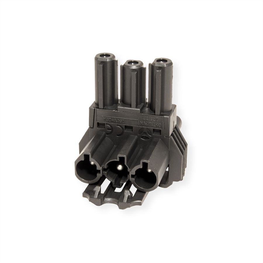 BACHMANN Verteilerblock WIELAND GST18 1xIn/2xOut, mit Befestigungsmöglichkeit, schwarz