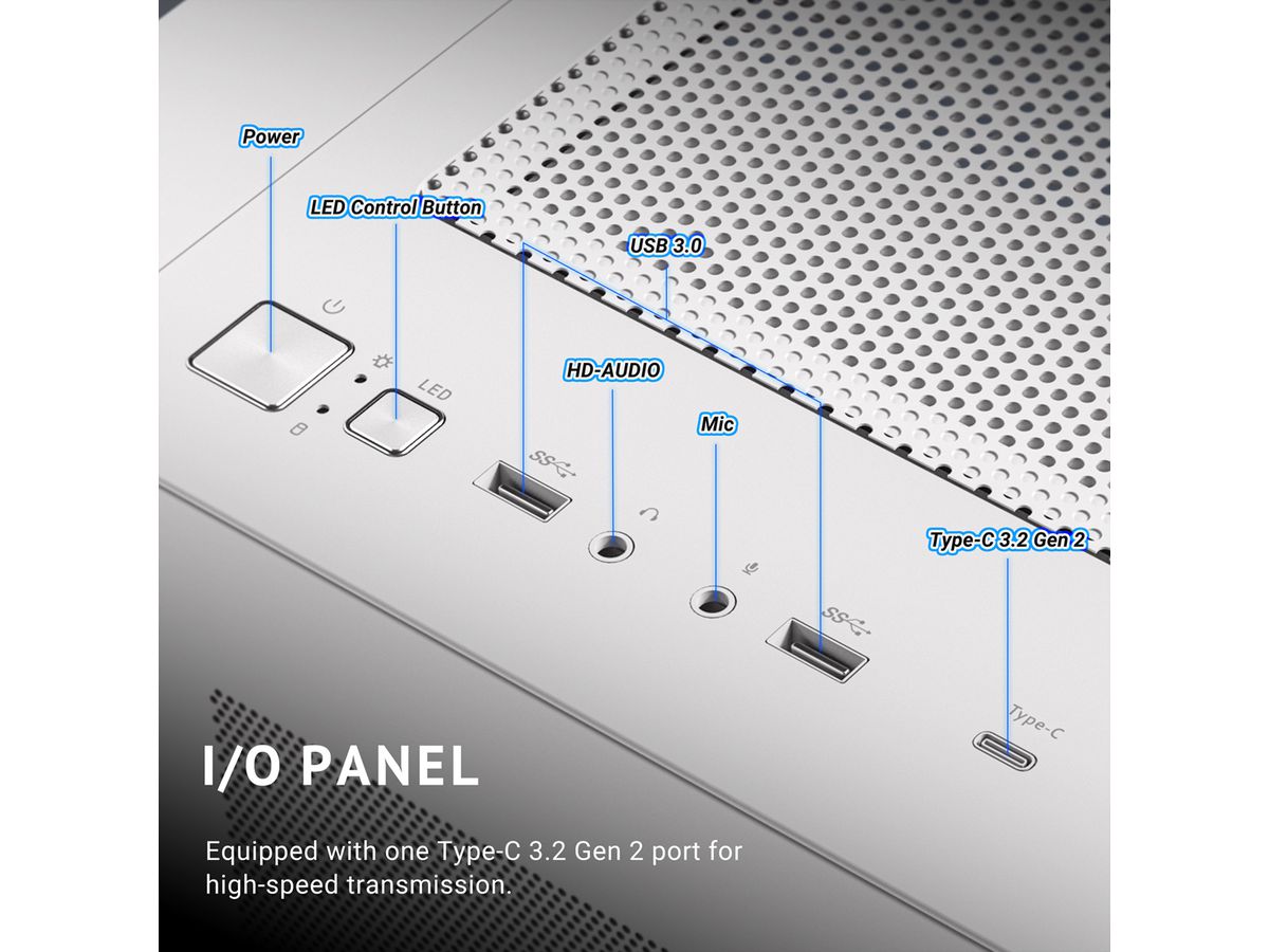 ANTEC Constellation C5 Curve ARGB PC Gehäuse Midi Tower ATX, schwarz