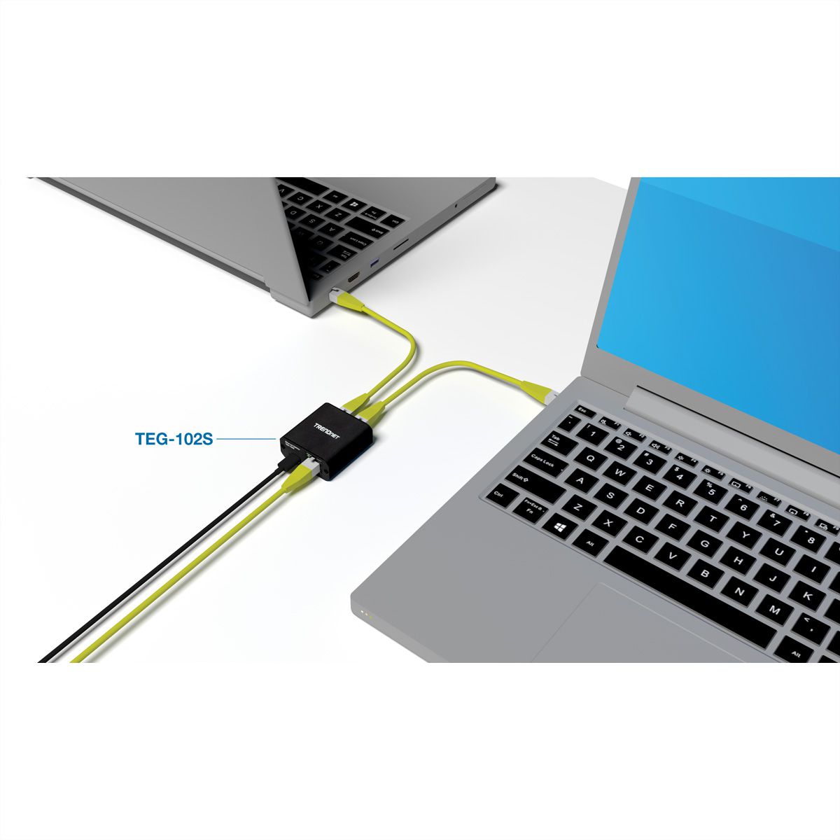 TRENDnet TEG-102S 2-Port-Gigabit-Splitter, mit USB-C-Stromversorgung