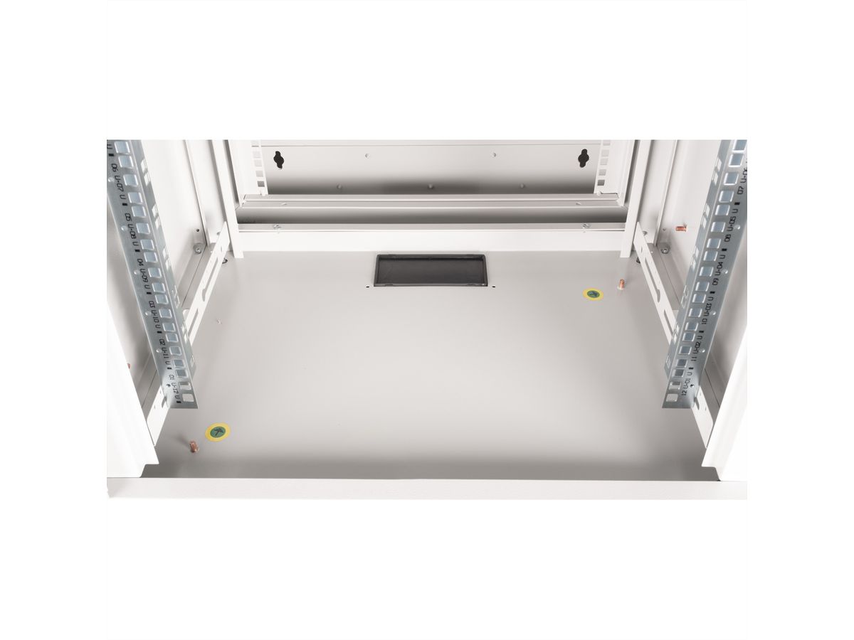 ROLINE 19-Zoll Wandgehäuse Pro 12 HE, 600x600 BxT zweiteilig schwenkbar grau