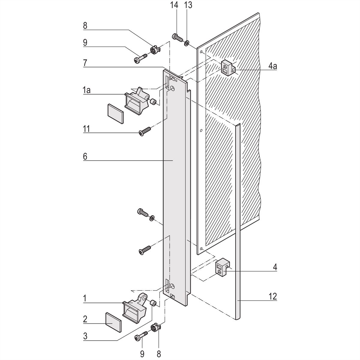 SCHROFF Fixierclip für Kunststoffgriff in Trapezform - NTS FIXIERCLIPS 100STK