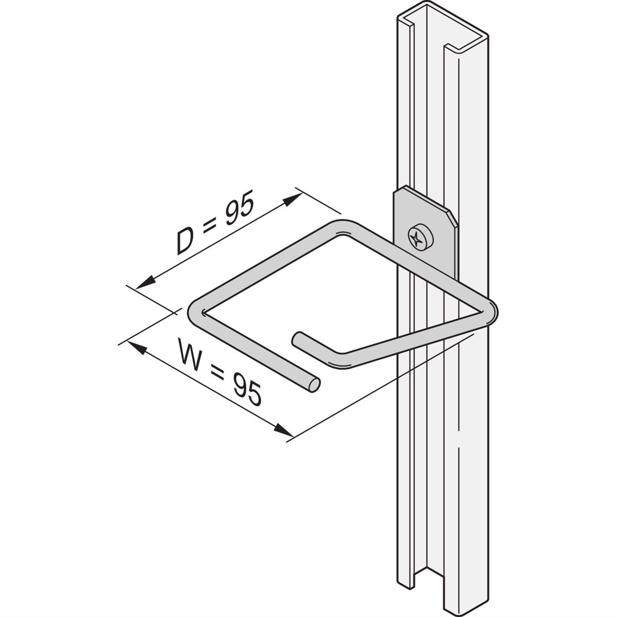 SCHROFF Kabelösen Typ B, 95 x 95 mm