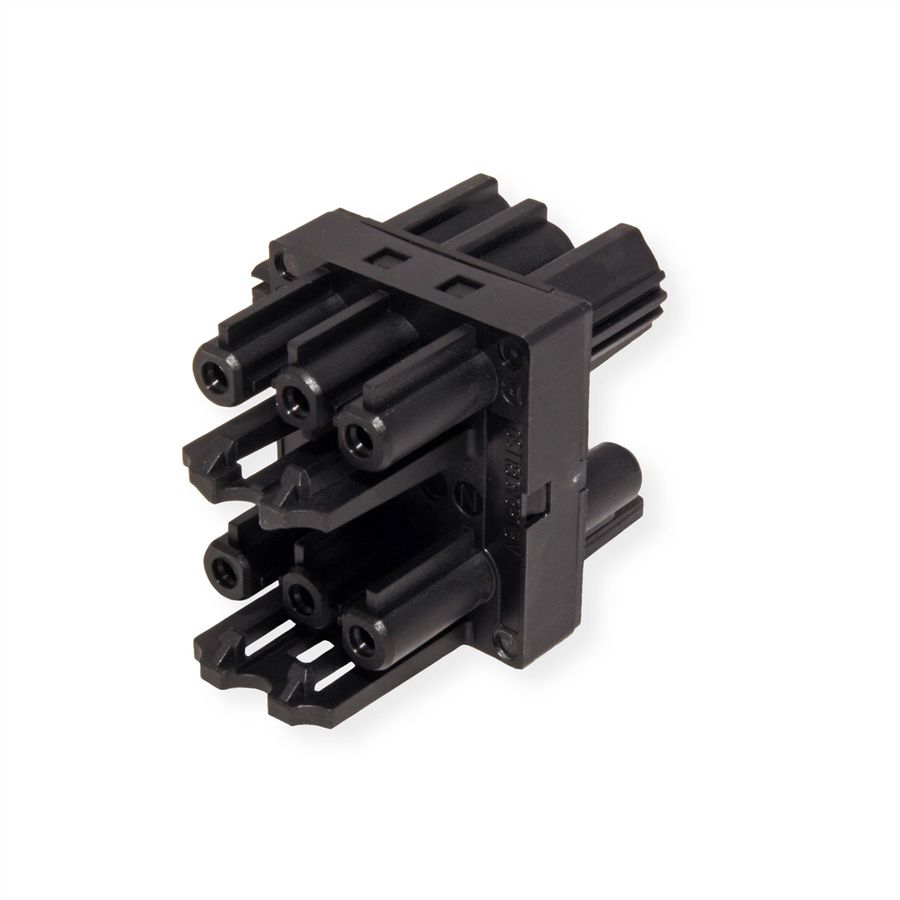 BACHMANN Verteilerblock WIELAND GST18 1xIn/3xOut mit Verriegelungslaschen, schwarz