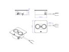 BACHMANN TWIST 2 2xUTE 2,0m AEH RAL9010 30GE eckig