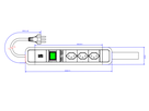 BACHMANN PRIMO 2 3xCH T13 1xSchalter mit Schlaufe 2,0m CH T12