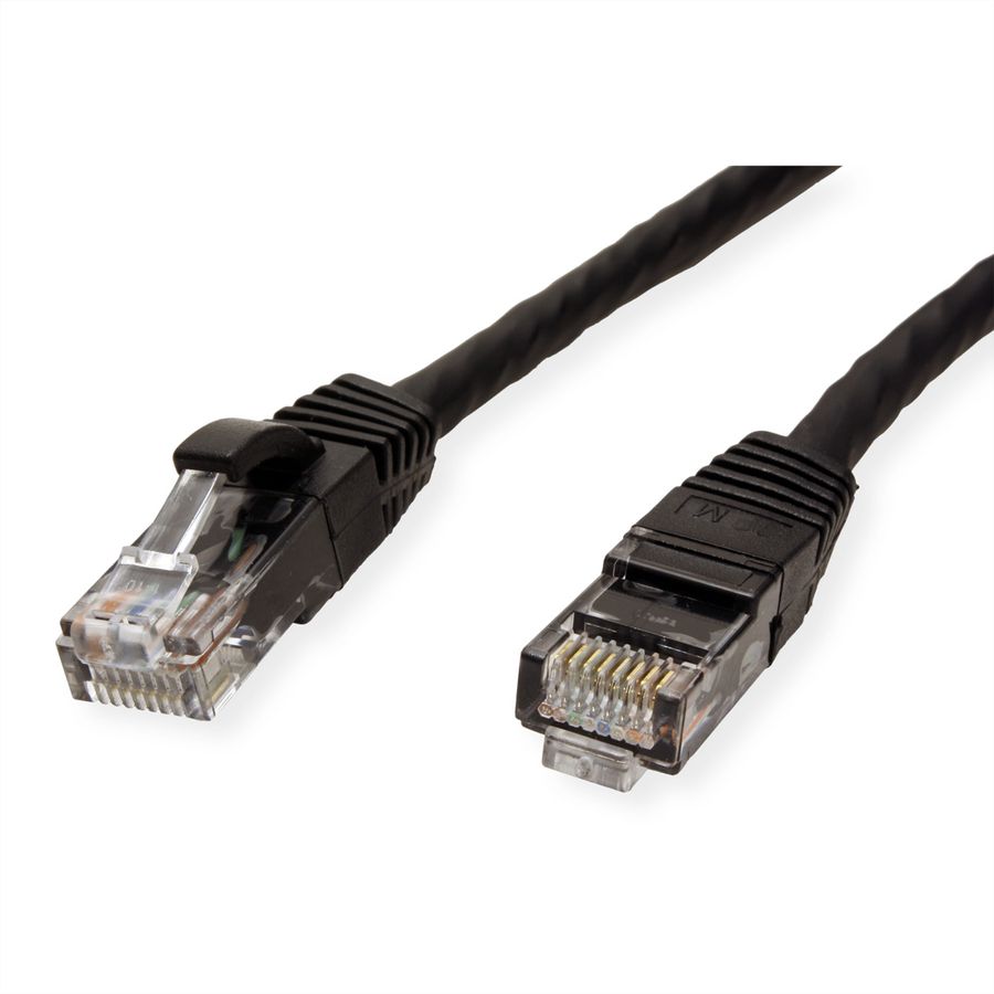 VALUE Patchkabel Cat.6 (Class E) UTP, LSOH, schwarz, 1 m