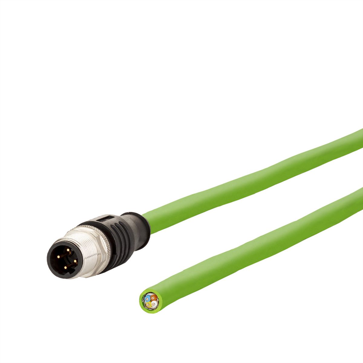 METZ CONNECT Anschlussleitung M12 Stecker 4-polig D-kodiert, 1 m  