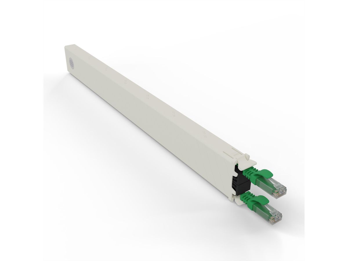 patchbox.one Kassette 8RU UTP grün Cat.6a 0,8m