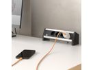 BACHMANN DESK 4x Schutzkontakt mit fest verbundenem Anschlusskabel, schwarz, 3 m