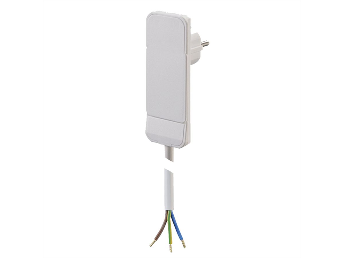 BACHMANN Flat Plug CEE7/7 weiss, 1,5m 10cm AEH