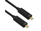 ROLINE USB 3.2 Gen 2 Kabel, AOC, C-C, ST/ST, 10Gbit/s, 4K60Hz, PD (Power Delivery) 60W, schwarz, 15 m
