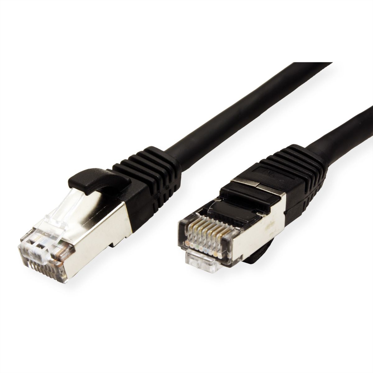 VALUE Patchkabel Cat.6 (Class E) S/FTP (PiMF), LSOH, schwarz, 2 m