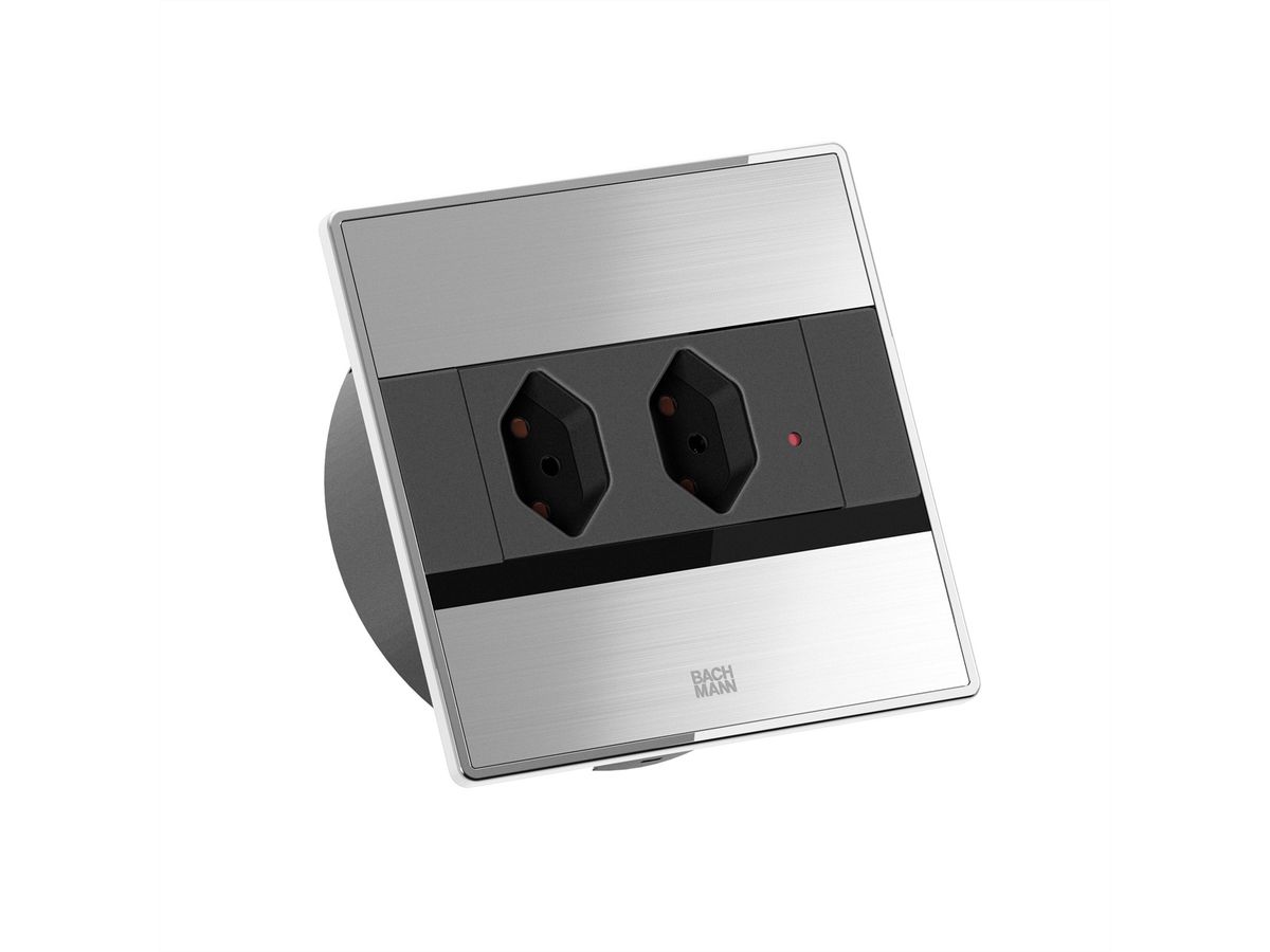 BACHMANN SENSE Edelstahl-Optik 2x CH T13, L=2,0m AEH