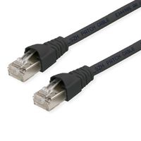 TELEGÄRTNER Patchkabel S/FTP, Cat.6A, LSOH, schwarz, 0,25 m