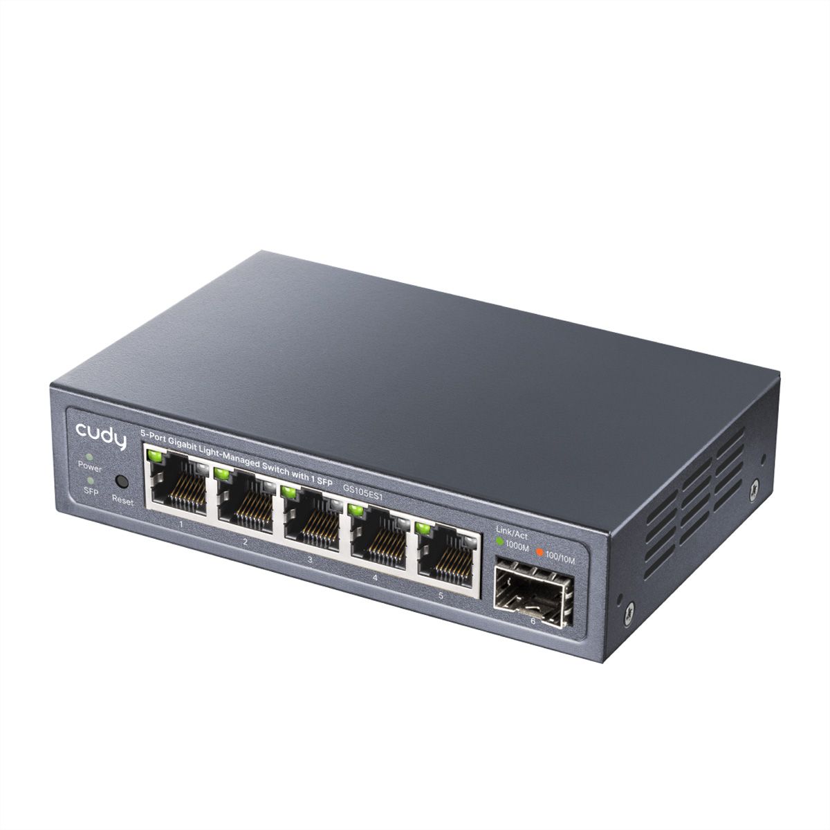 CUDY GS105ES1 5-Port Gigabit Switch Light Managed mit 1 SFP