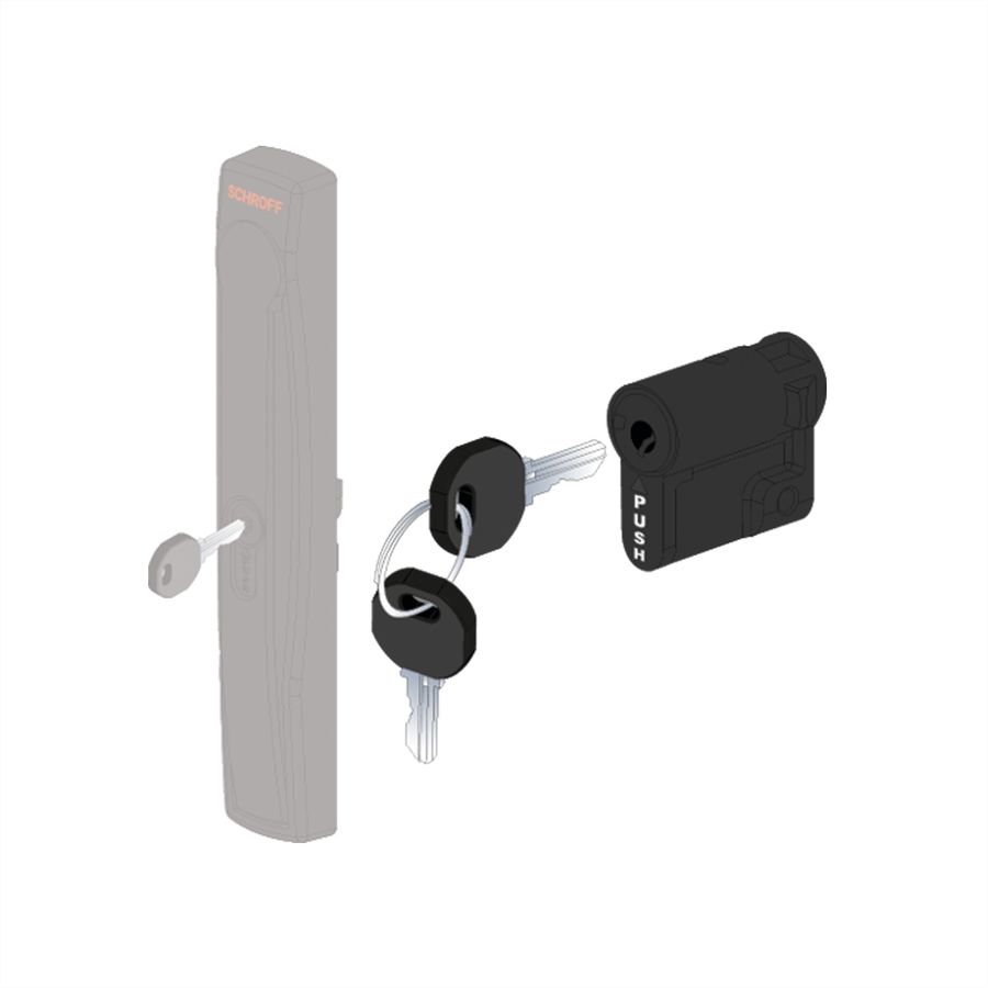 SCHROFF LOCK WITH LOCKABLE PUSH BUTTON, Schlosseinsatz