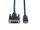 VALUE Kabel DVI (18+1) ST - HDMI ST, schwarz, 10 m