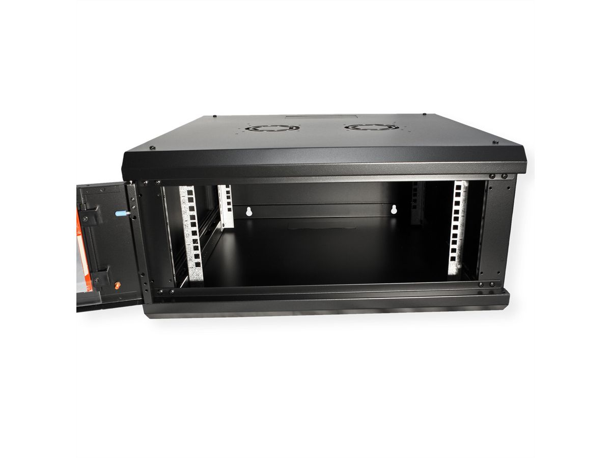 ROLINE 19-Zoll Wandgehäuse Basic Plus 4HE, 600x600 BxT schwarz
