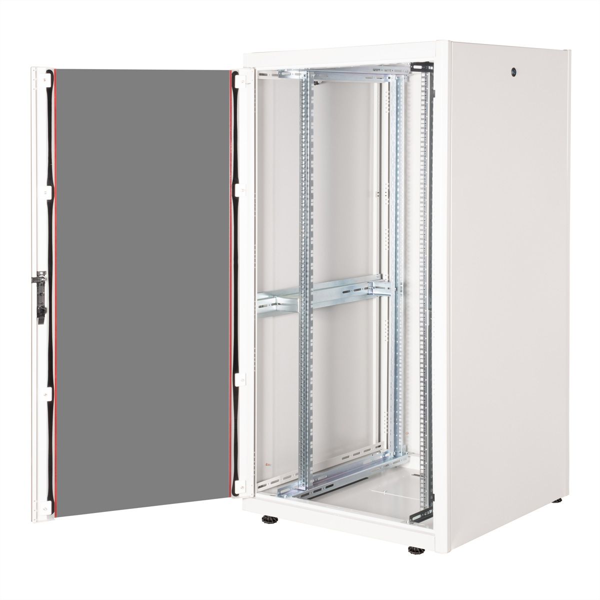 ROLINE 19-Zoll Netzwerkschrank Basic 32 HE, 800x800 BxT Glastür grau