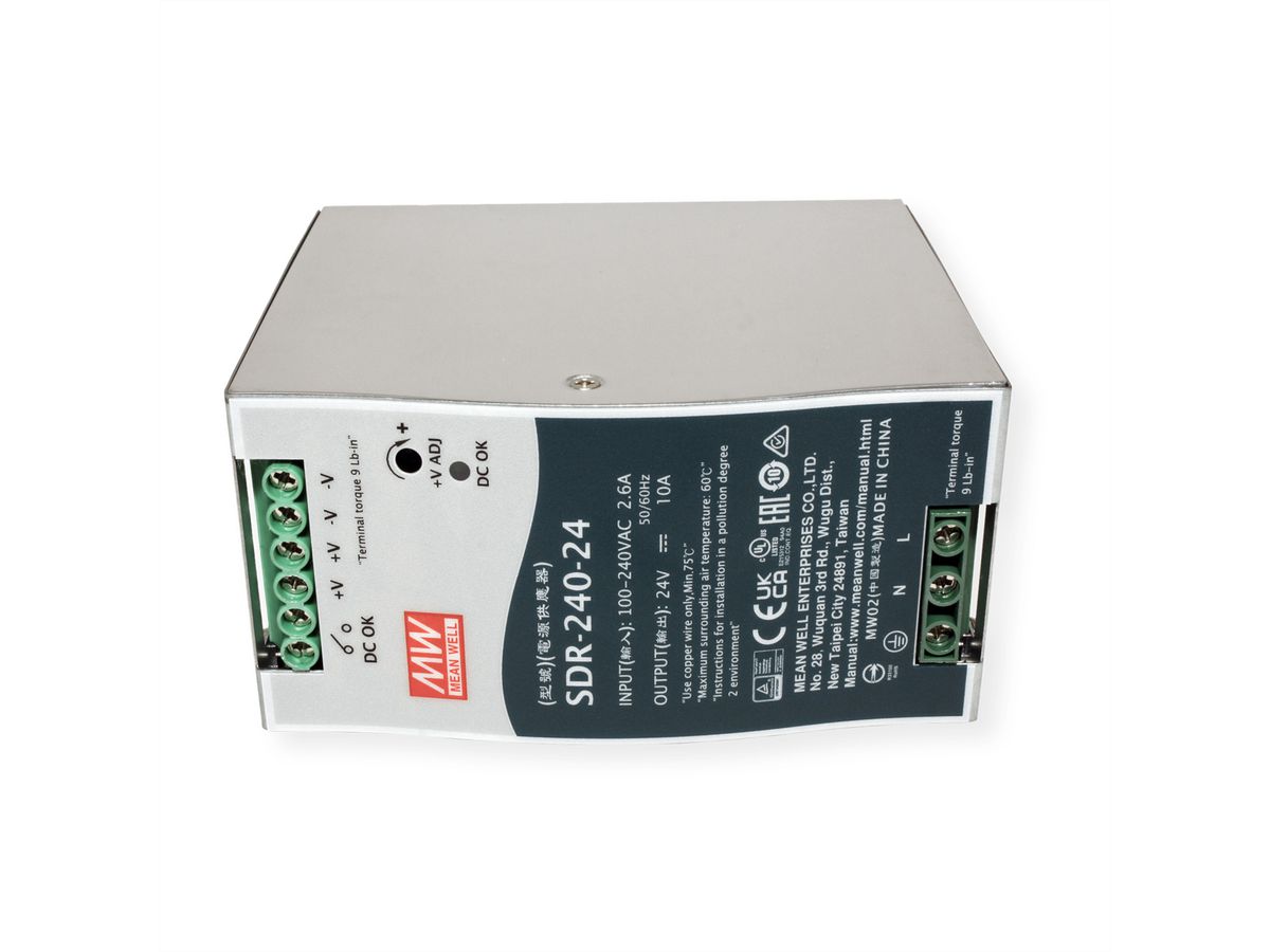 Mean Well SDR-240-24 Hutschienennetzteil 240W 24V DC