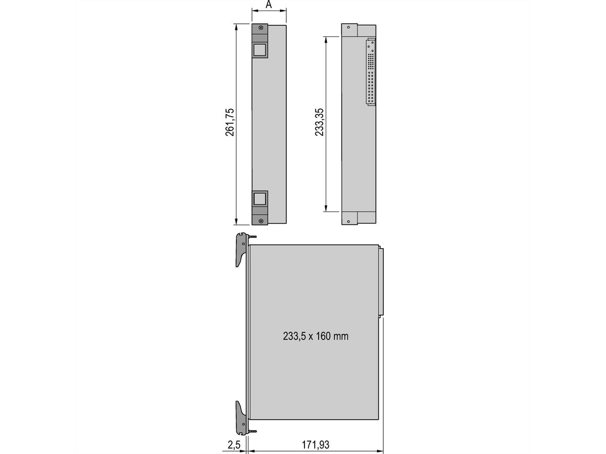 SCHROFF AC/DC Schaltregler Quad, 500 W - MAXPOWER PRO 6HE 230VAC 500W