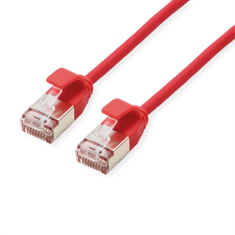 ROLINE U/FTP DataCenter Patchkabel Cat.6A (Class EA), LSOH, slim, rot, 2 m